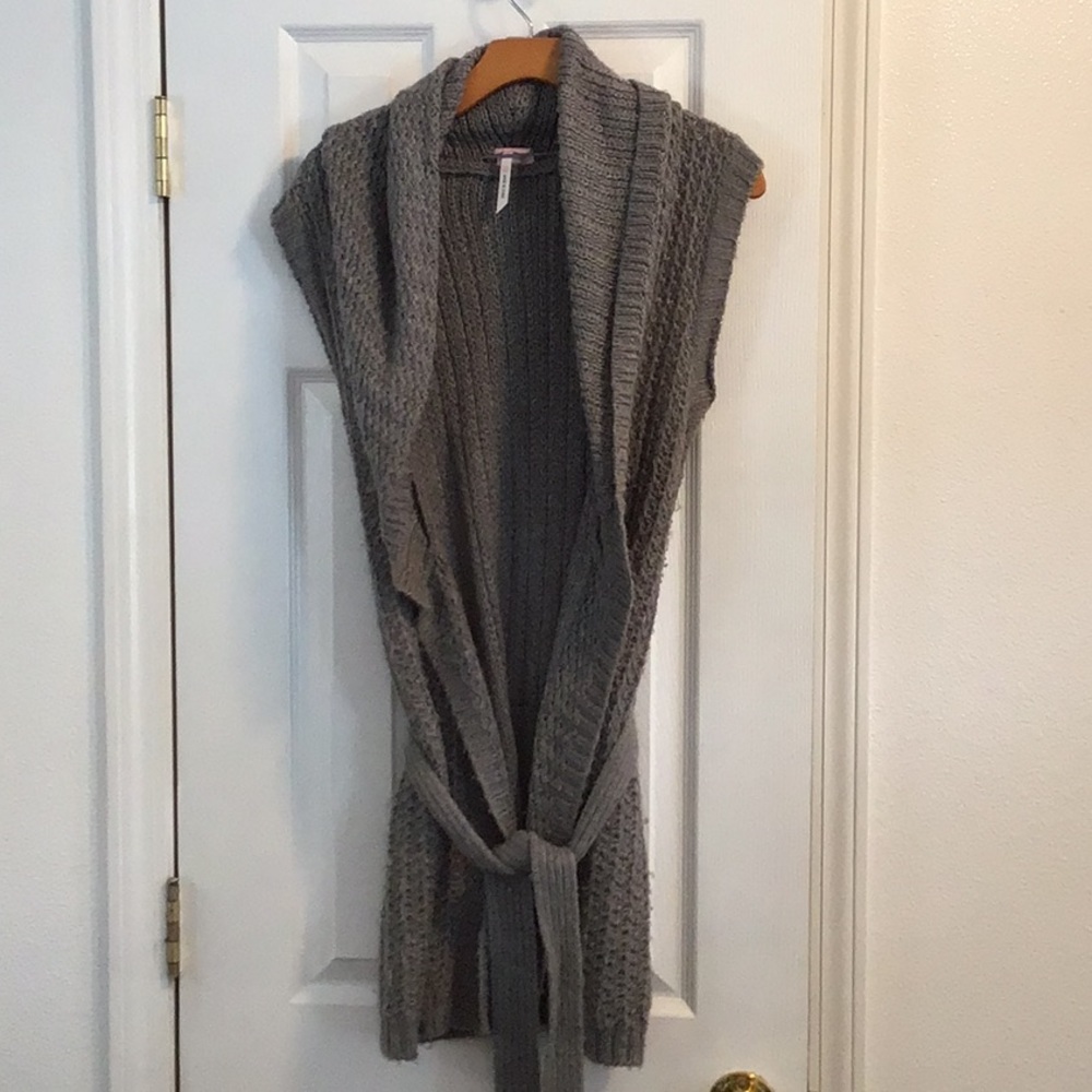 Living Doll long sleeveless hooded sweater